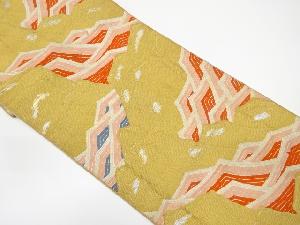 アンティーク　岩に波模様織り出し袋帯（材料）